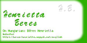 henrietta beres business card