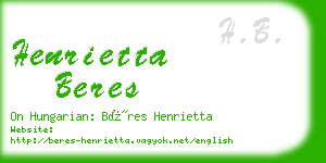 henrietta beres business card